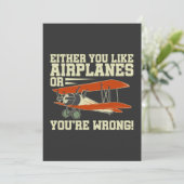 Of je houdt van vliegtuigen of je bent verkeerd! feestdagenkaart (Staand voorkant)