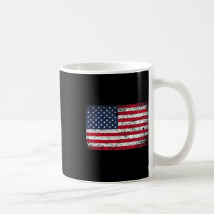 Of July Distressed American Usa Flag Pocket Koffiemok