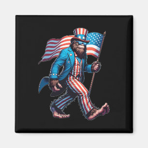 Of July Shirts Patriotic American Flag Bigfoot Sas Magneet