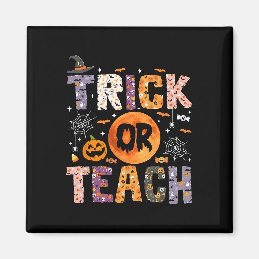 Of leer grappige leraren Halloween Ghost Magneet (Voorkant)