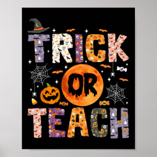 Of leer grappige leraren Halloween Ghost Poster