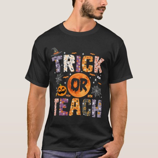 Of leer grappige leraren Halloween Ghost T-shirt (Voorkant)