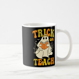 Of leer groovy Halloween Retro Floral Ghost Teach Koffiemok
