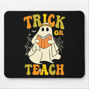 Of leer groovy Halloween Retro Floral Ghost Teach Muismat
