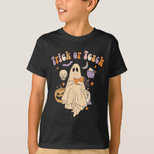 Of leer groovy leraar Halloween Retro Floral Gho T-shirt