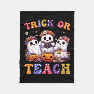 Of leer Halloween Ghost Pumpkin Spooky Teacher Who Fleece Deken