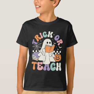 Of Leer Spoky Leraar Schattig Geest Lees Boek Hall T-shirt
