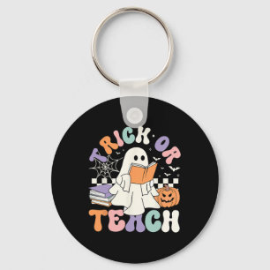 Of leer spookachtige leraar Schattige Ghost Lees b Sleutelhanger