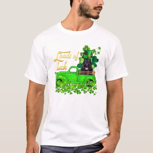 Of Luck Truck Scottish Terrier T-shirt (Voorkant)