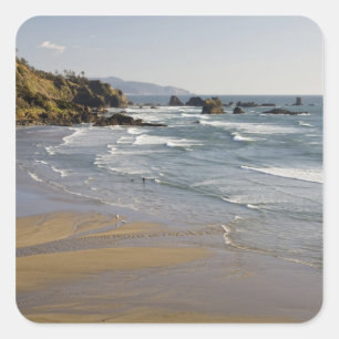 OF, Oregon kust, Ecola State Park, Indiaan Vierkante Sticker