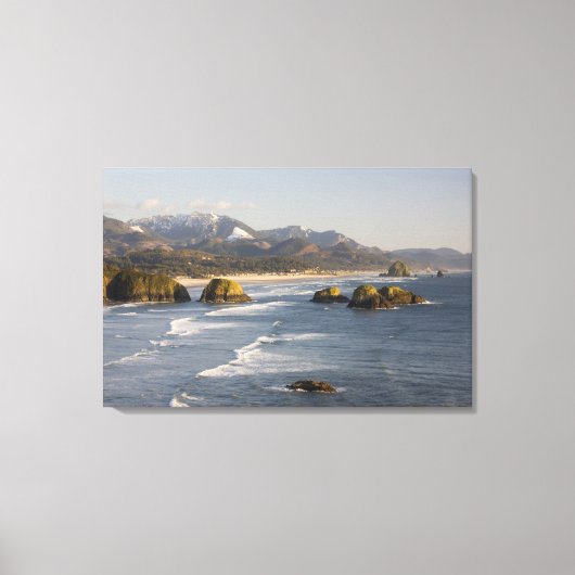 OF, Oregon kust, Ecola State Park, uitzicht op Canvas Afdruk (Voorkant)