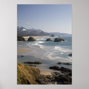 OF, Oregon kust, Ecola State Park, uitzicht op Poster