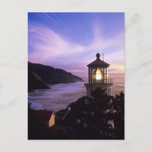 OF, Oregon kust, Heceta Head Lighthouse, op Briefkaart (Voorkant)