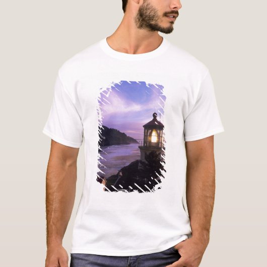 OF, Oregon kust, Heceta Head Lighthouse, op T-shirt (Voorkant)