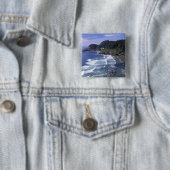 OF, Oregon kust, Heceta Head Lighthouse, op Vierkante Button 5,1 Cm (In situ)