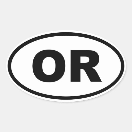 OF Oregon Ovale Sticker (Voorkant)