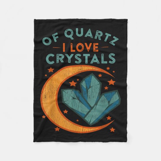 Of Quartz I Love Crystals Funny New Age Humor Pun  Fleece Deken (Voorkant)