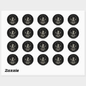 Of Sterf Skelet Hand Gotische Meisjes Uitstap Ronde Sticker (Vel)