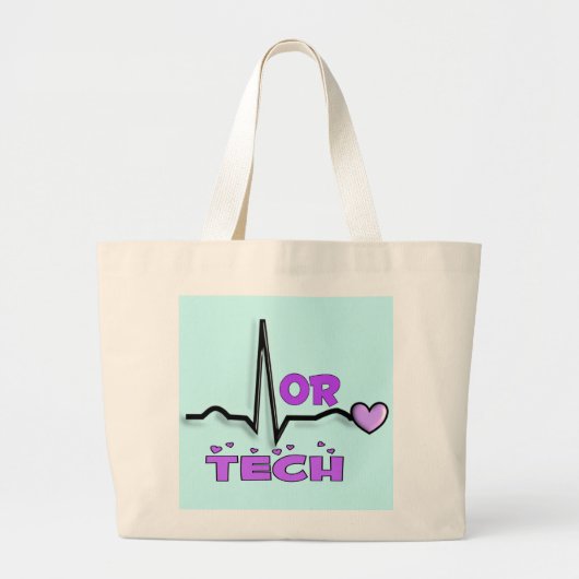 OF TECH cadeaus—QRS-ontwerp Grote Tote Bag (Voorkant)