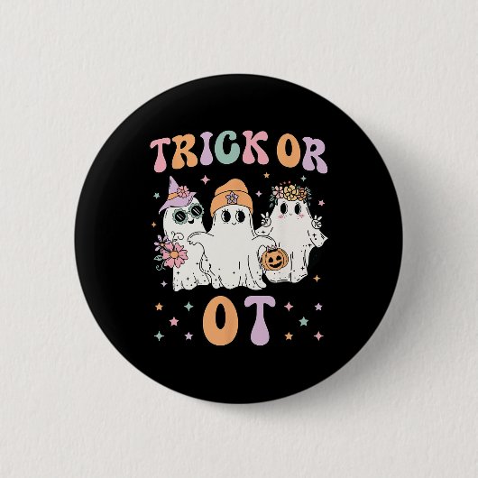 Of van ergotherapeut Halloween Gho Ronde Button 5,7 Cm (Voorkant)