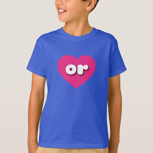 of warm roze hart - Ik hou van of T-shirt (Voorkant)