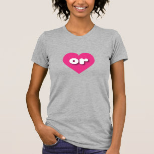of warm roze hart - Ik hou van of T-shirt