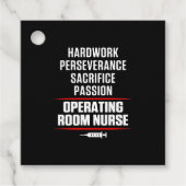 OF Werkende Zaal Verpleegster Hardwork Verpleegkun Bedankjes Labels (Voorkant)