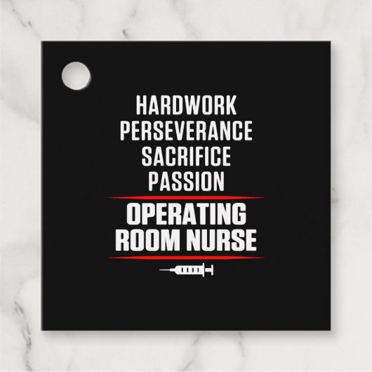 OF Werkende Zaal Verpleegster Hardwork Verpleegkun Bedankjes Labels (Voorkant)