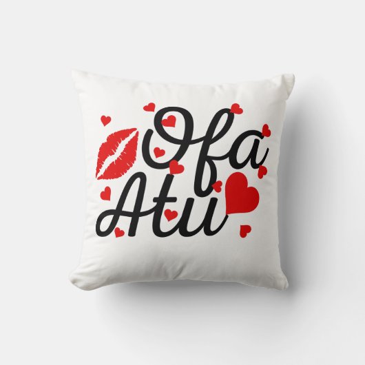 Ofa Atu - Ik hou van je - Tongan Quote Kussen (Voorkant)