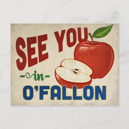 O'Fallon Missouri Apple - Vintage Travel Briefkaart (Voorkant)
