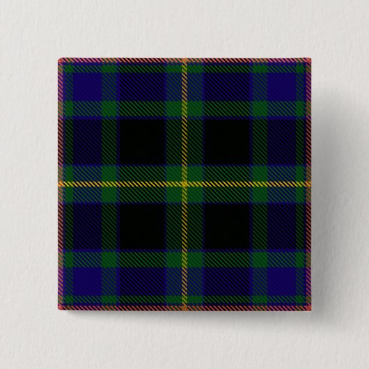 Ofally County Irish Tartan Vierkante Button 5,1 Cm (Voorkant)