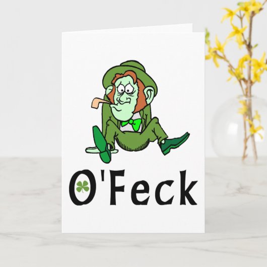 O'Feck Funny Irish Kaart (Gele Bloem)