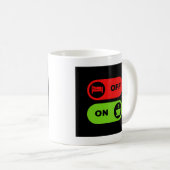 Off Bed On Coffee T Shirt Koffiemok (Voorkant rechts)