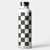 Off Black and Off White Checkerboard Waterfles (Rechts)