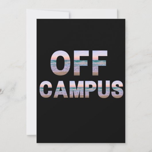 Off Campus dank je wel kaart (Voorkant)