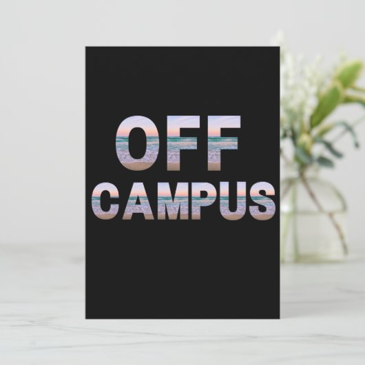 Off Campus dank je wel kaart (Staand voorkant)