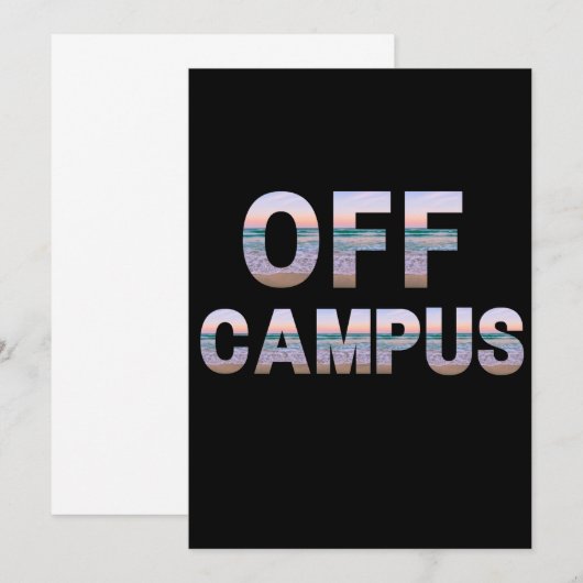 Off Campus dank je wel kaart (Voorkant / Achterkant)