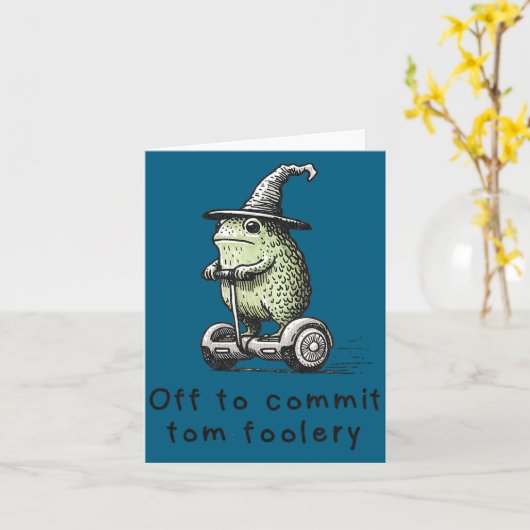 Off Commit Tomfoolery Kikker Tovenaar Kaart (Gele Bloem)