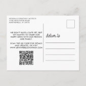 Off de markt betrokken QR-code aankondiging Briefkaart (Achterkant)