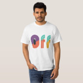Off design tekst mannen t-shirt (Voorkant volledig)