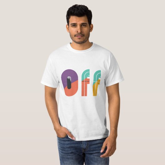 Off design tekst mannen t-shirt (Voorkant volledig)