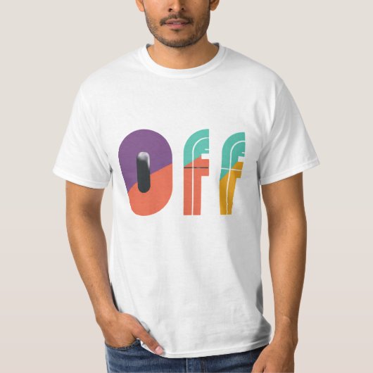 Off design tekst mannen t-shirt (Voorkant)