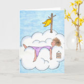 Off Duty Angel Kaart (Gele Bloem)