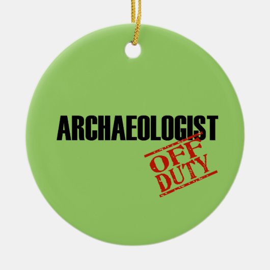 Off Duty Archeoloog Keramisch Ornament (Voorkant)