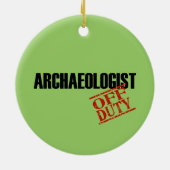 Off Duty Archeoloog Keramisch Ornament (Achterkant)