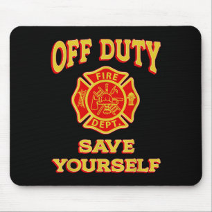 Off Duty bespaar jezelf grappige brandweerman cade Muismat