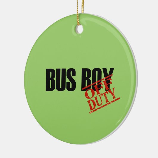 OFF DUTY Bus Boy Keramisch Ornament (Links)