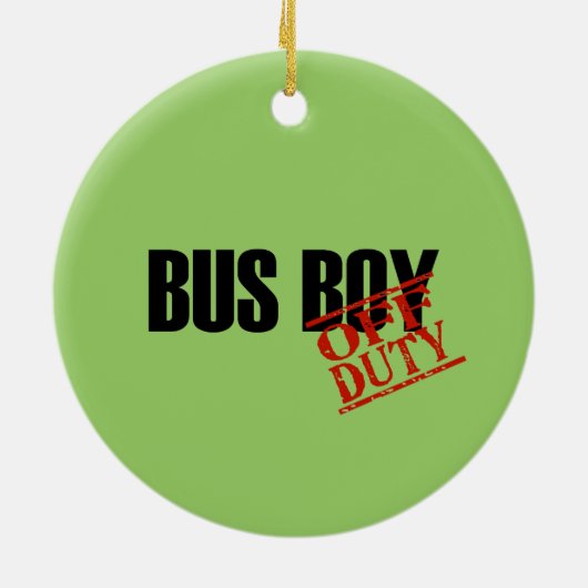 OFF DUTY Bus Boy Keramisch Ornament (Achterkant)