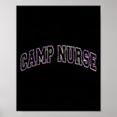 Off Duty Camp Nurse Summer Camping Nursing School Poster (Voorkant)