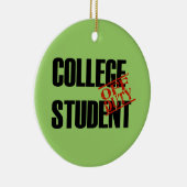 OFF DUTY College Student Keramisch Ornament (Rechts)